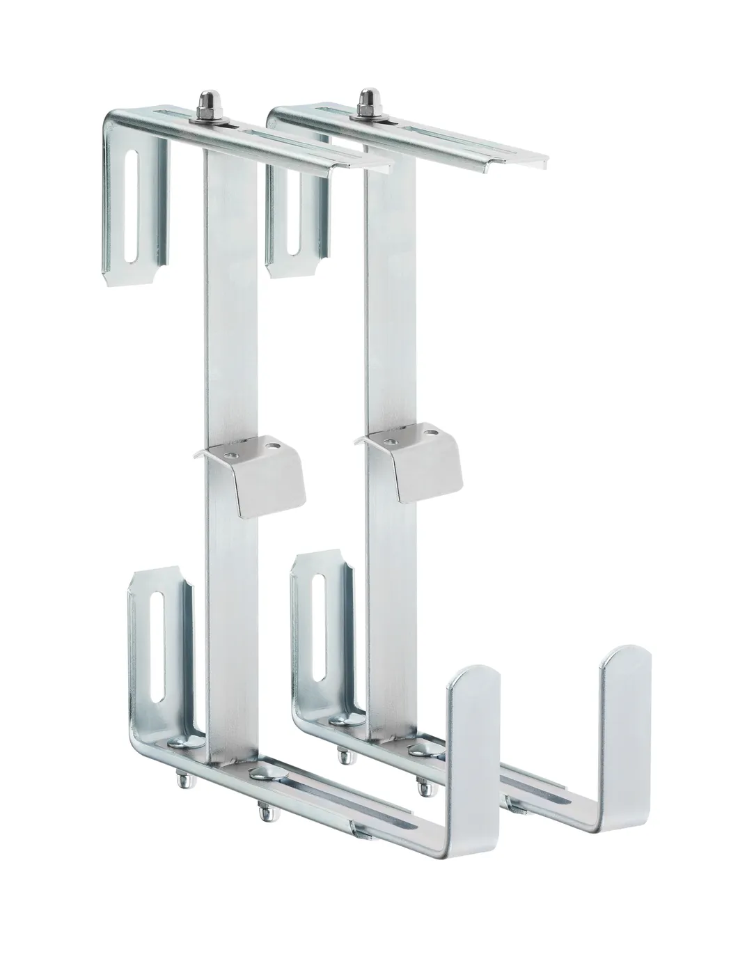 Flower box holder 3× adjustable with rear support