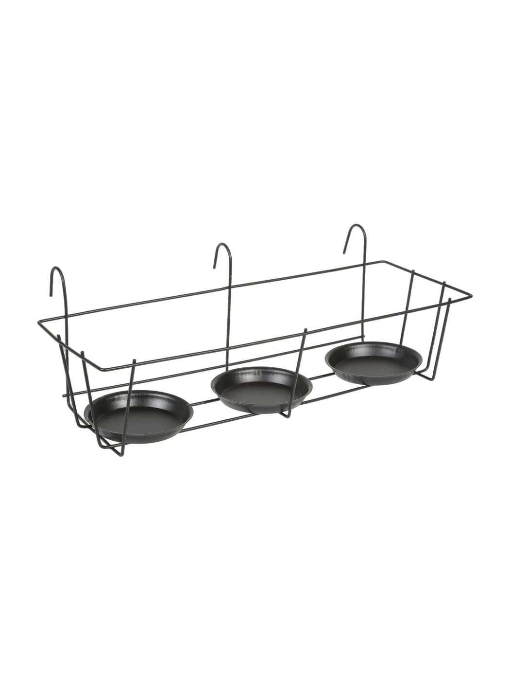Blumentopfhalter 3er ø 14 cm in Schwarz