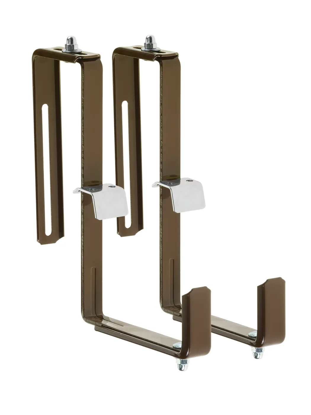Flower box holder 2× adjustable in brown
