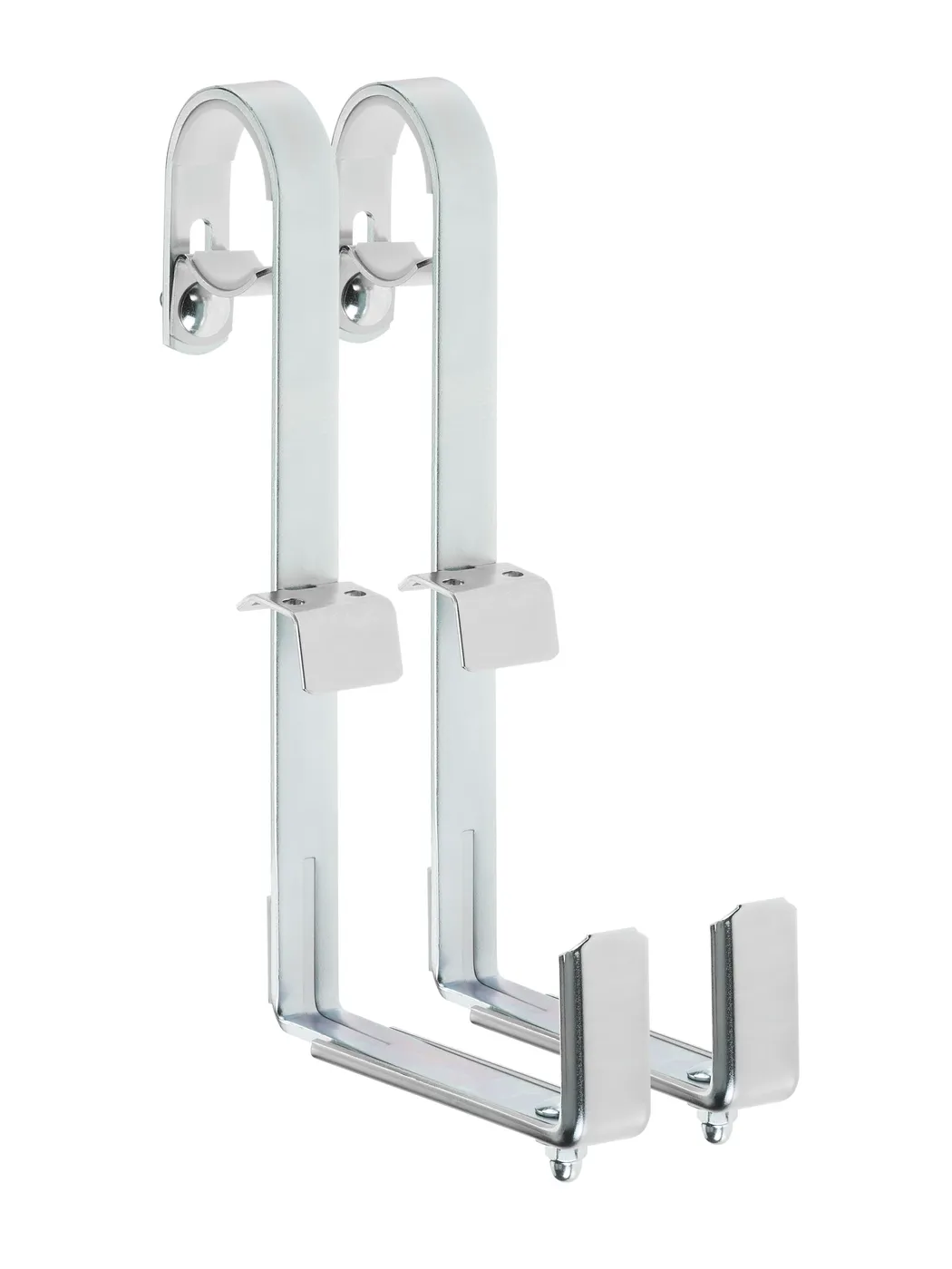 Flower box holder for round railings, 2× adjustable