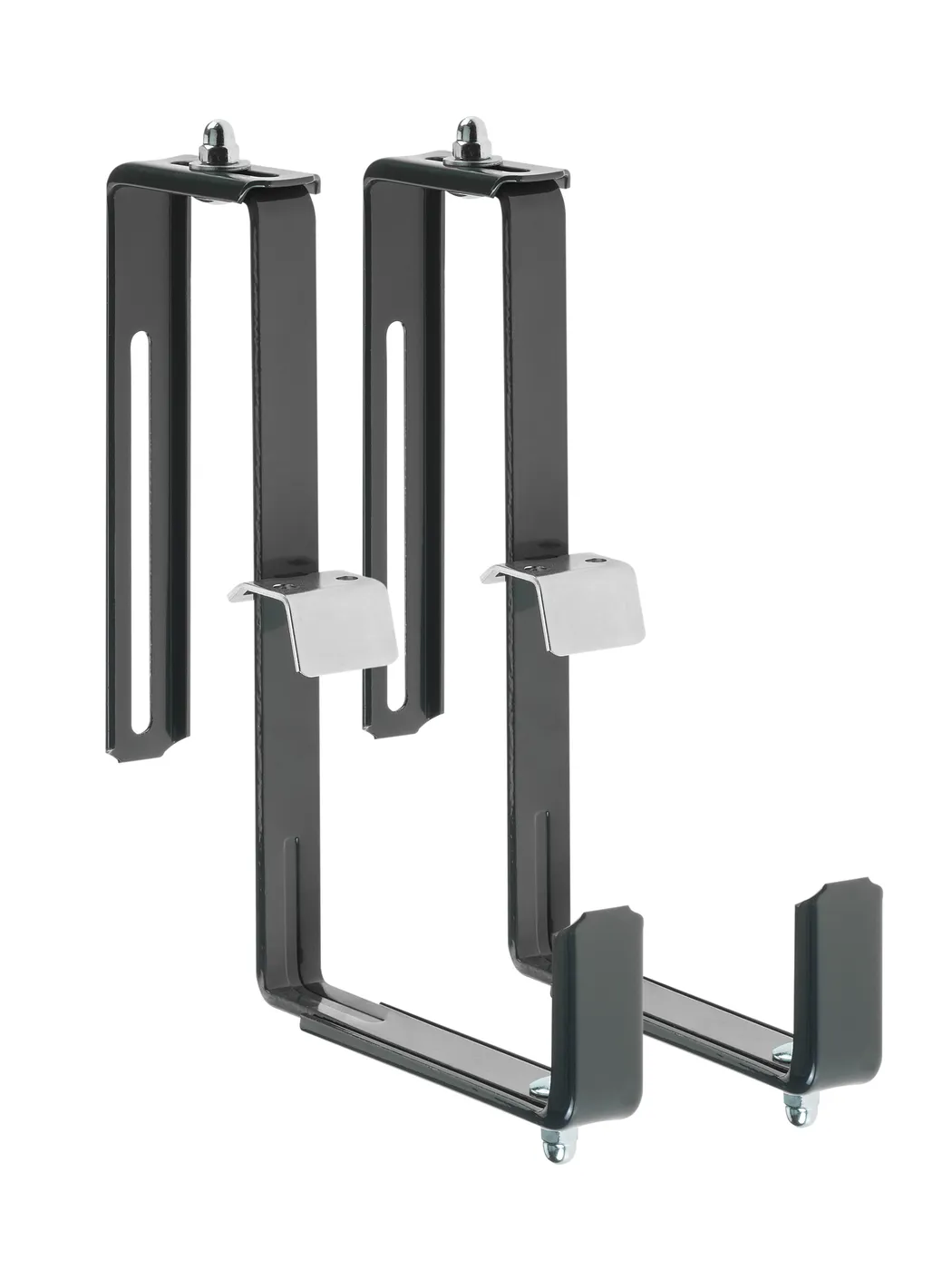 Flower box holder 2× adjustable in graphite