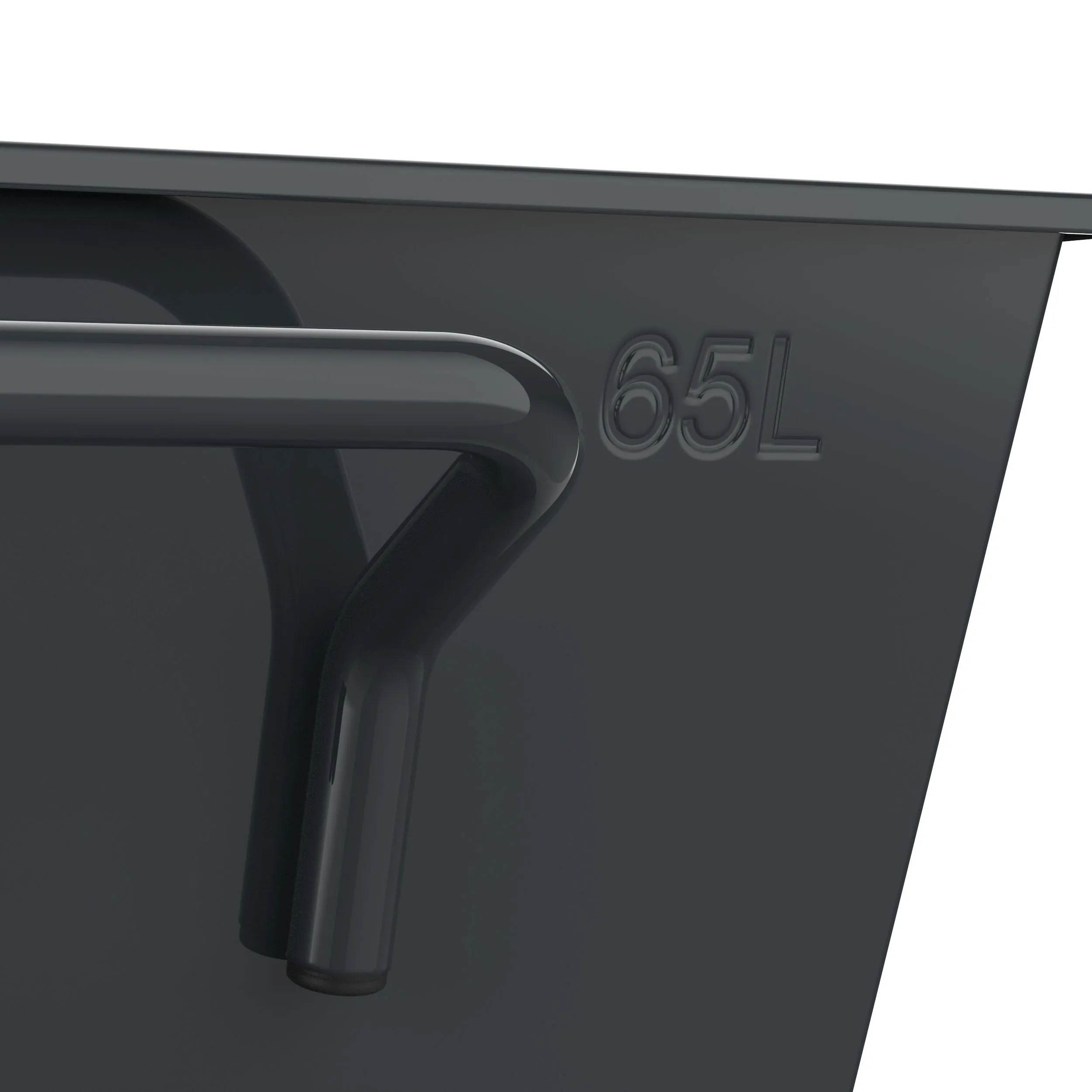 Handle of the ALBA Mortar Tub with embossed 65-litre marking