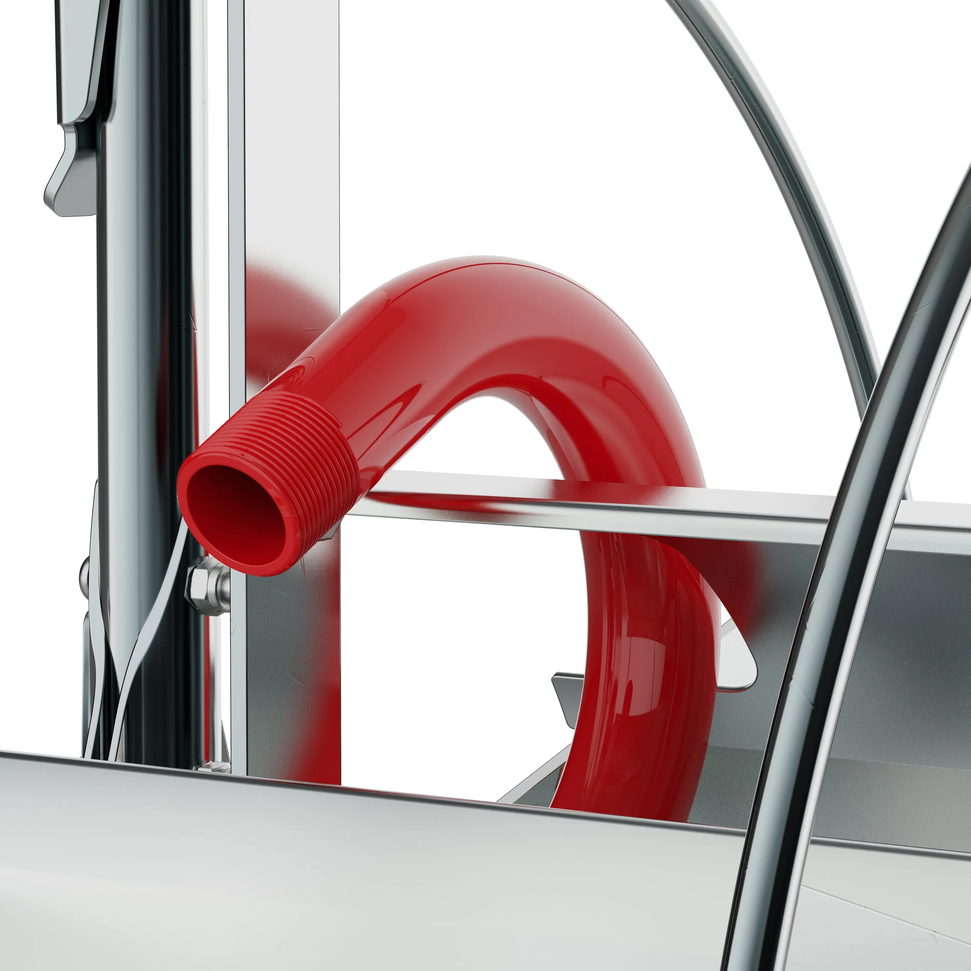 Detail of the stainless comfort connection bend
