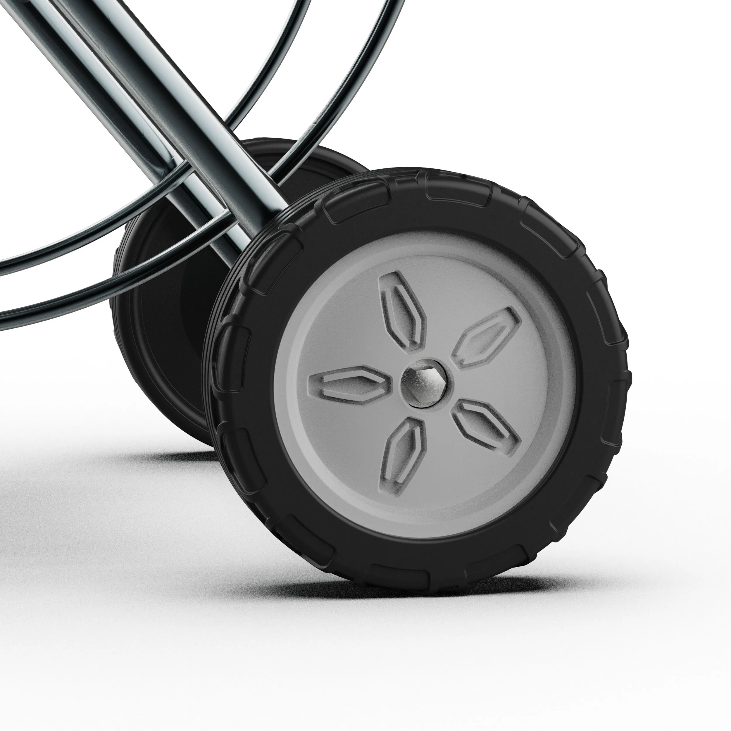 170 mm profiled wheels in 2-component plastic on the mobile model