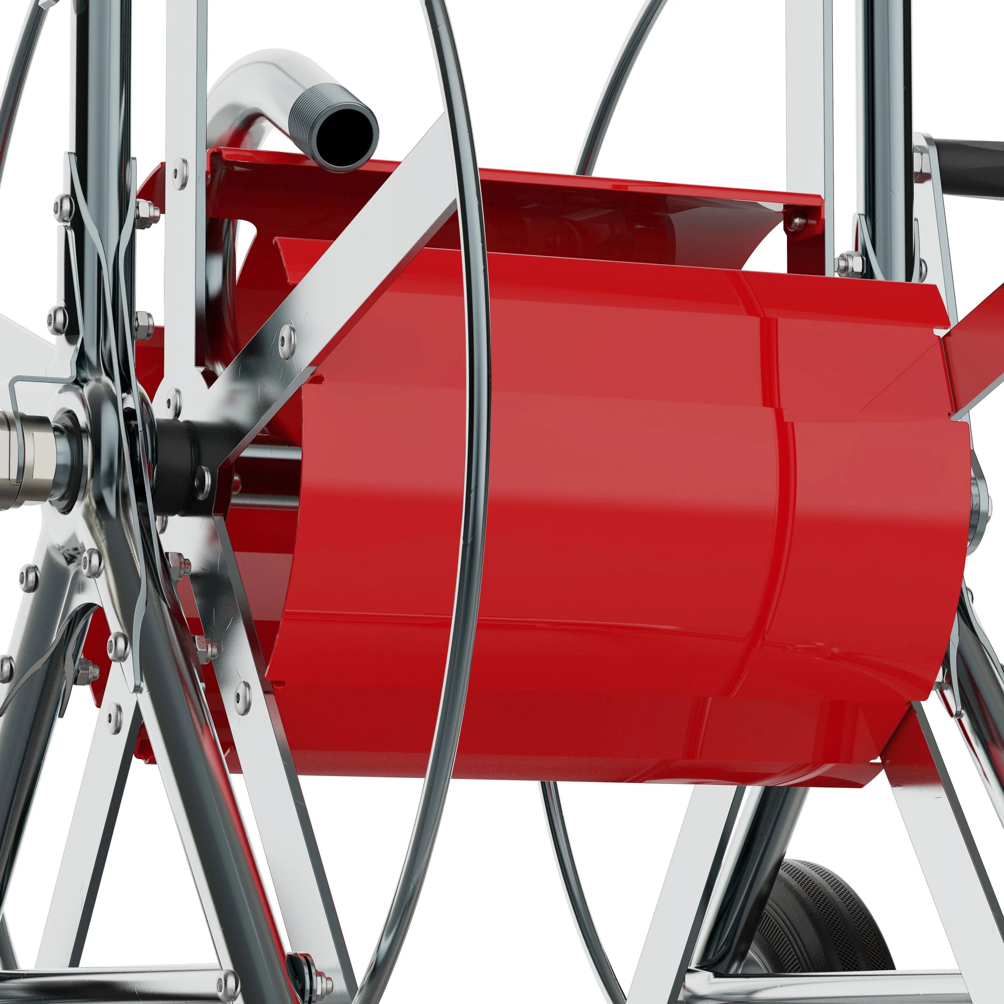 Detail of the bolted drum plates