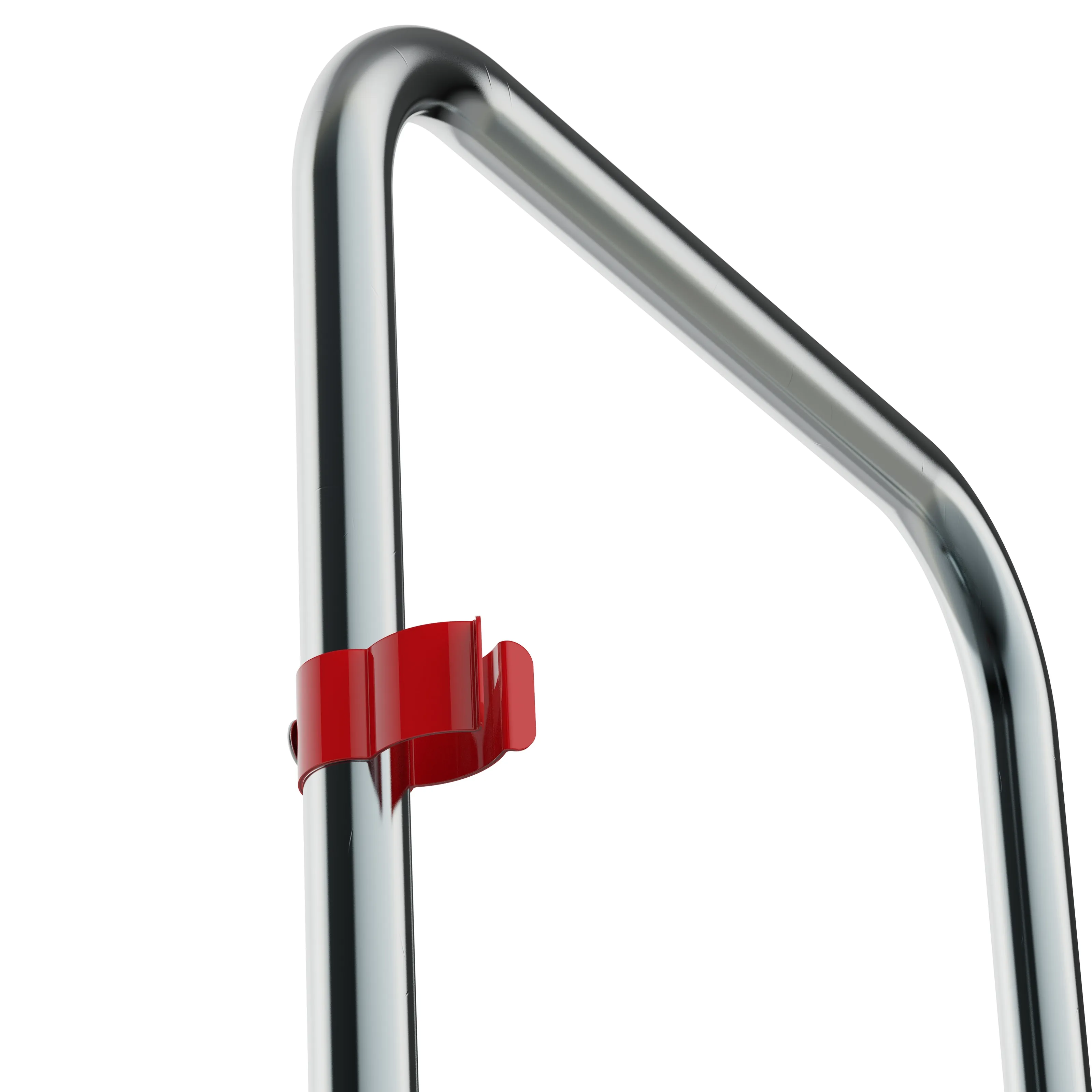 Detail of the nozzle holder on the push bar