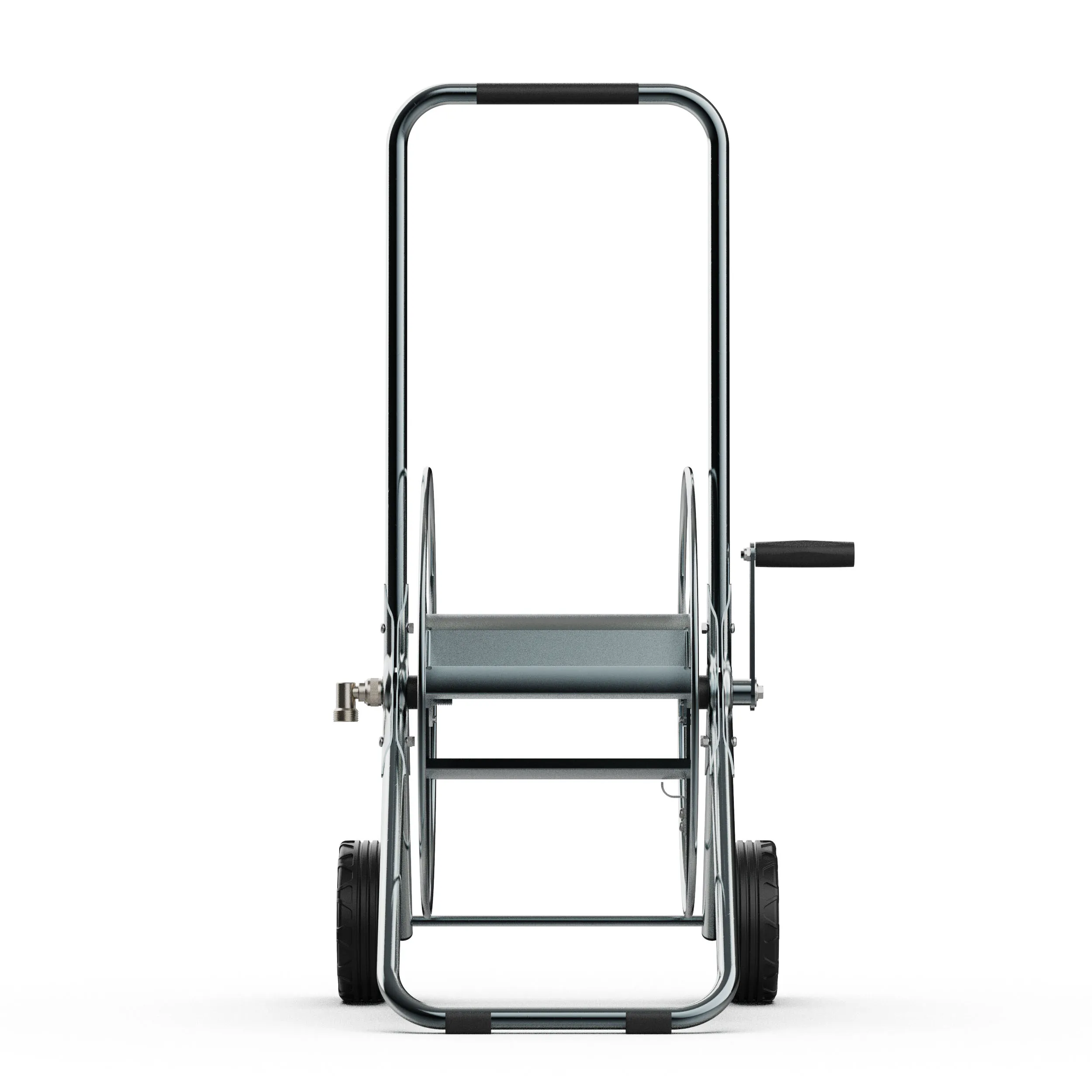 Silver Series II hose cart, front view
