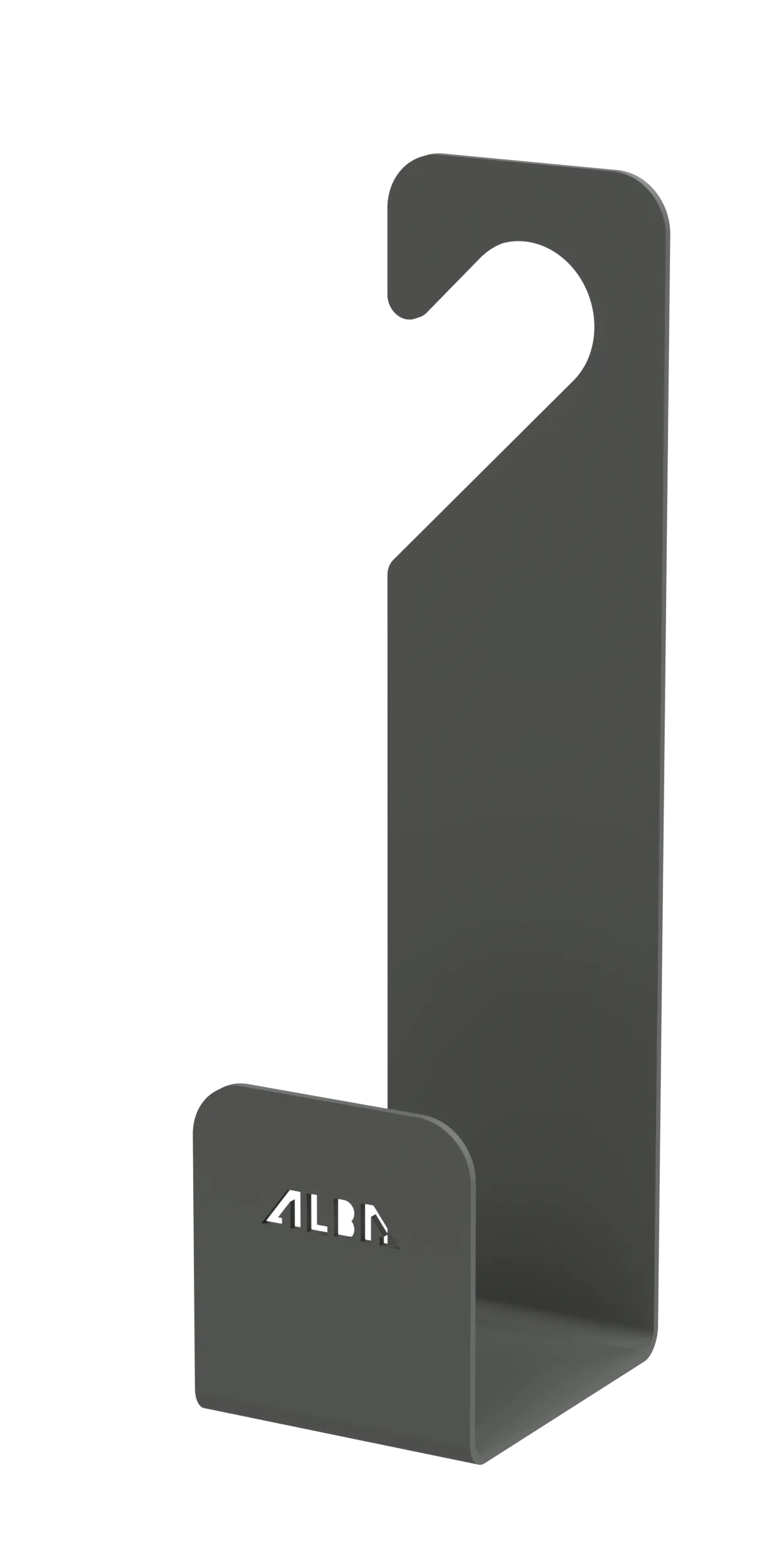 Hose holder BOY, designer piece, powder-coated with ALBA branding