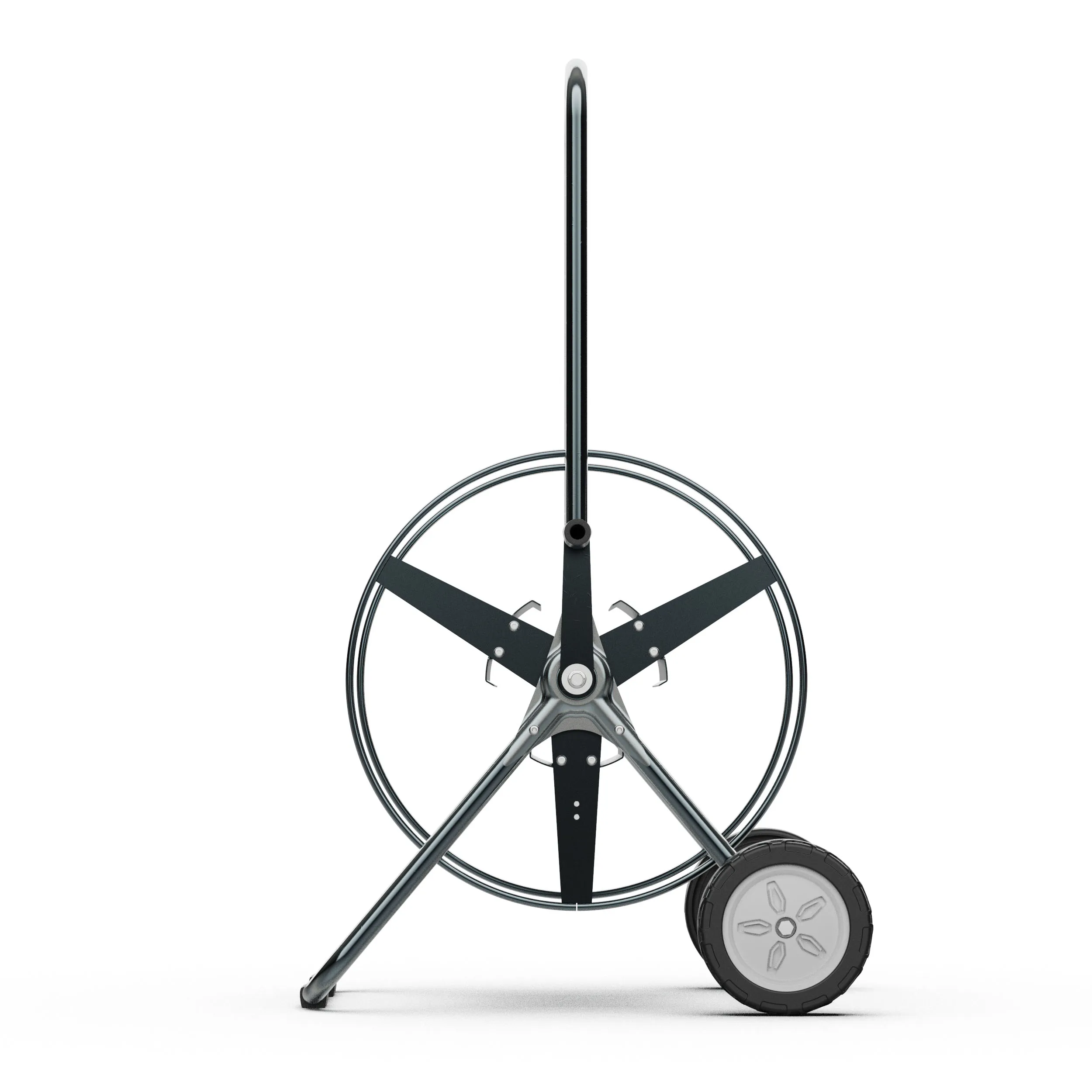 Silver Series II hose cart, side view